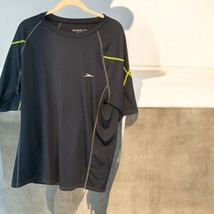 Speedo UV‎ Block Burn Athletic Performance Shirt with Neon Accents XL